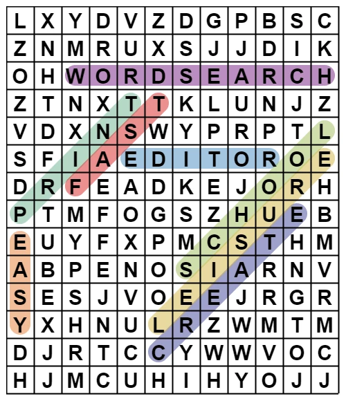 Create a printable word search