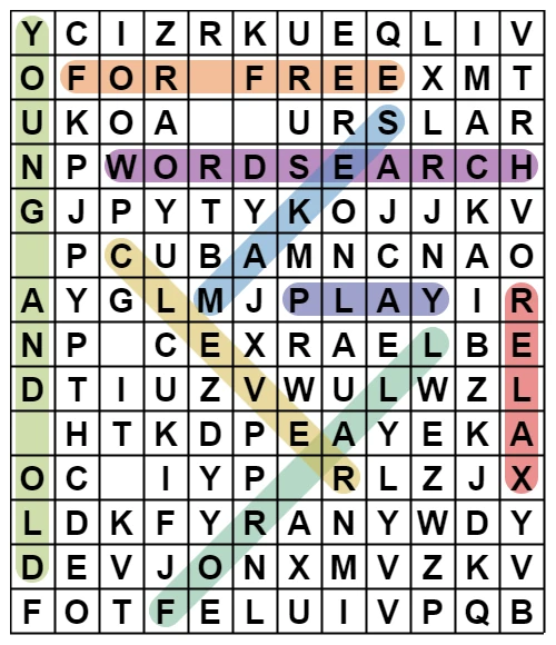 Playing word searches is fun